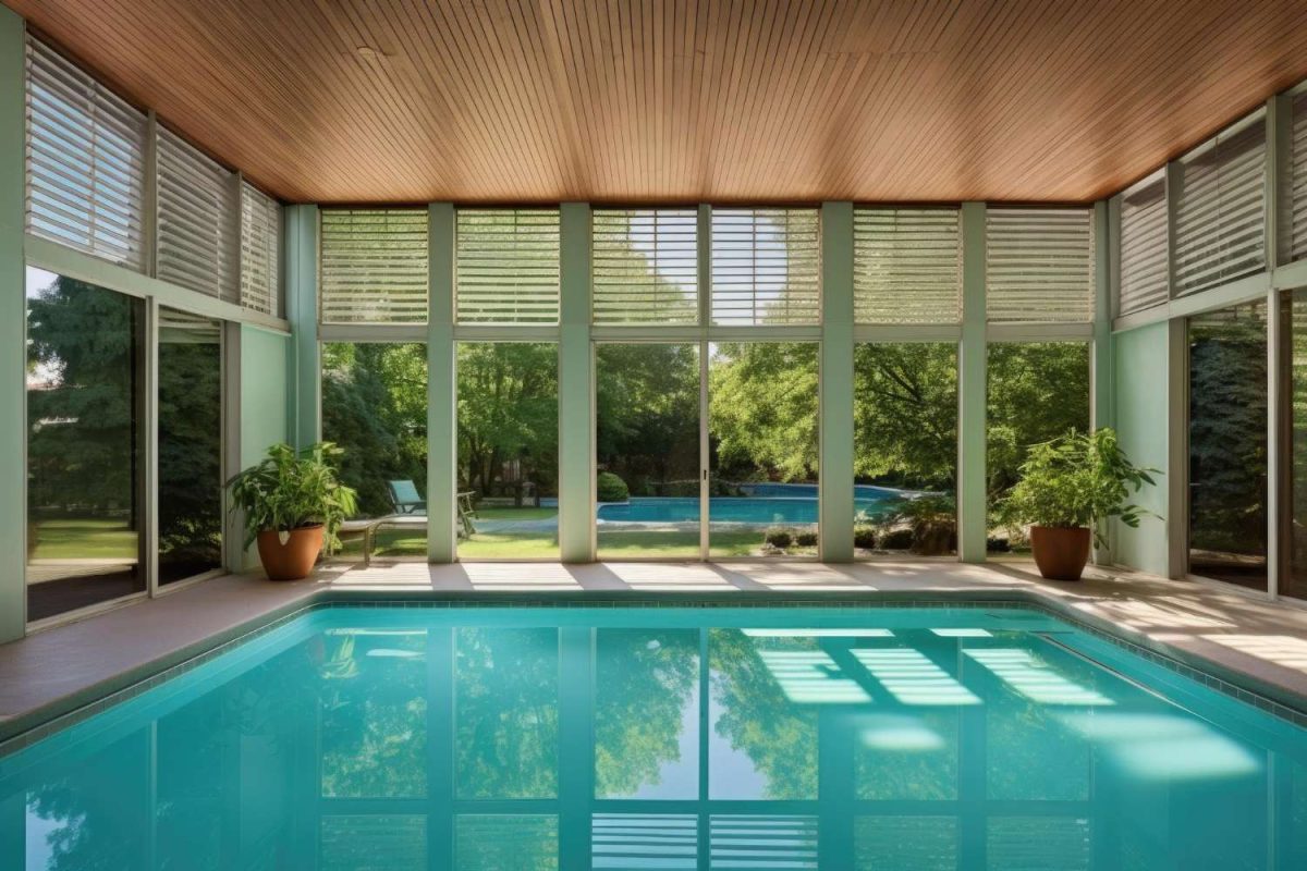 Climatización del agua, uso de cristaleras o muebles para el jardín: Descubre algunas de las soluciones para piscina techada