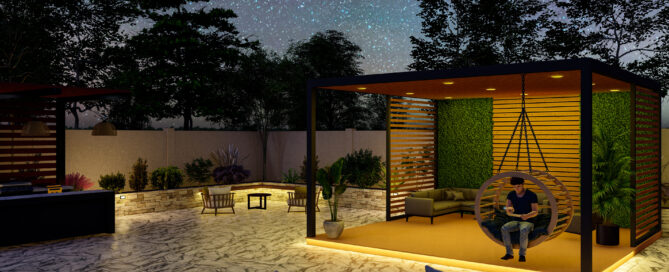 ideas para iluminar pergola